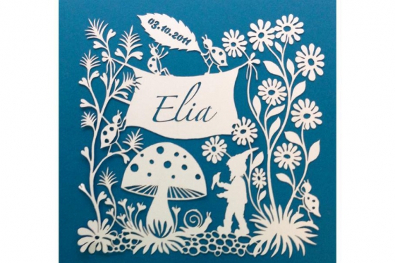 Wandbild Marienkäfer - Name & Geburtstag 8 