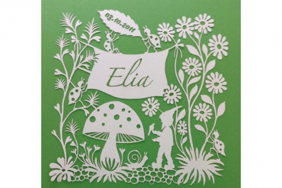 Wandbild Marienkäfer - Name & Geburtstag 9 