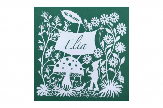 Wandbild Marienkäfer - Name & Geburtstag 10 