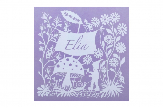 Wandbild Marienkäfer - Name & Geburtstag 13 