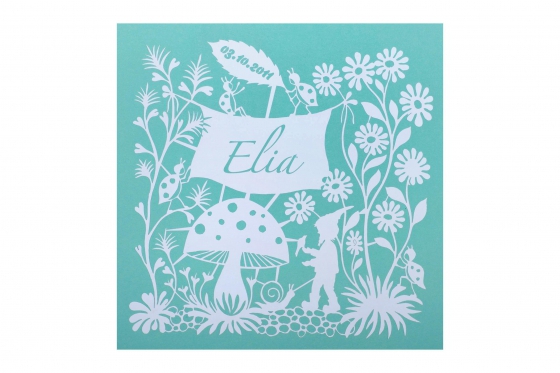 Wandbild Marienkäfer - Name & Geburtstag 14 