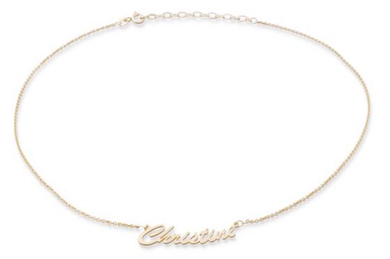 Namenskette 925er Silber vergoldet - Name frei wählbar 1 