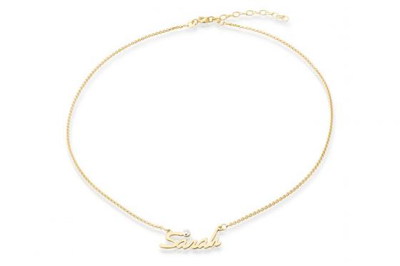 Namenskette 925er Silber vergoldet - Name frei wählbar 1 