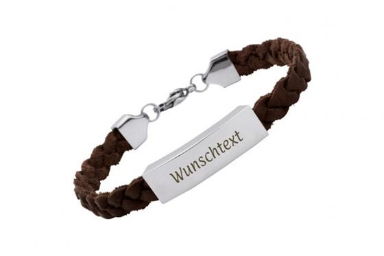 Lederarmband Braun - Personalisierbar  