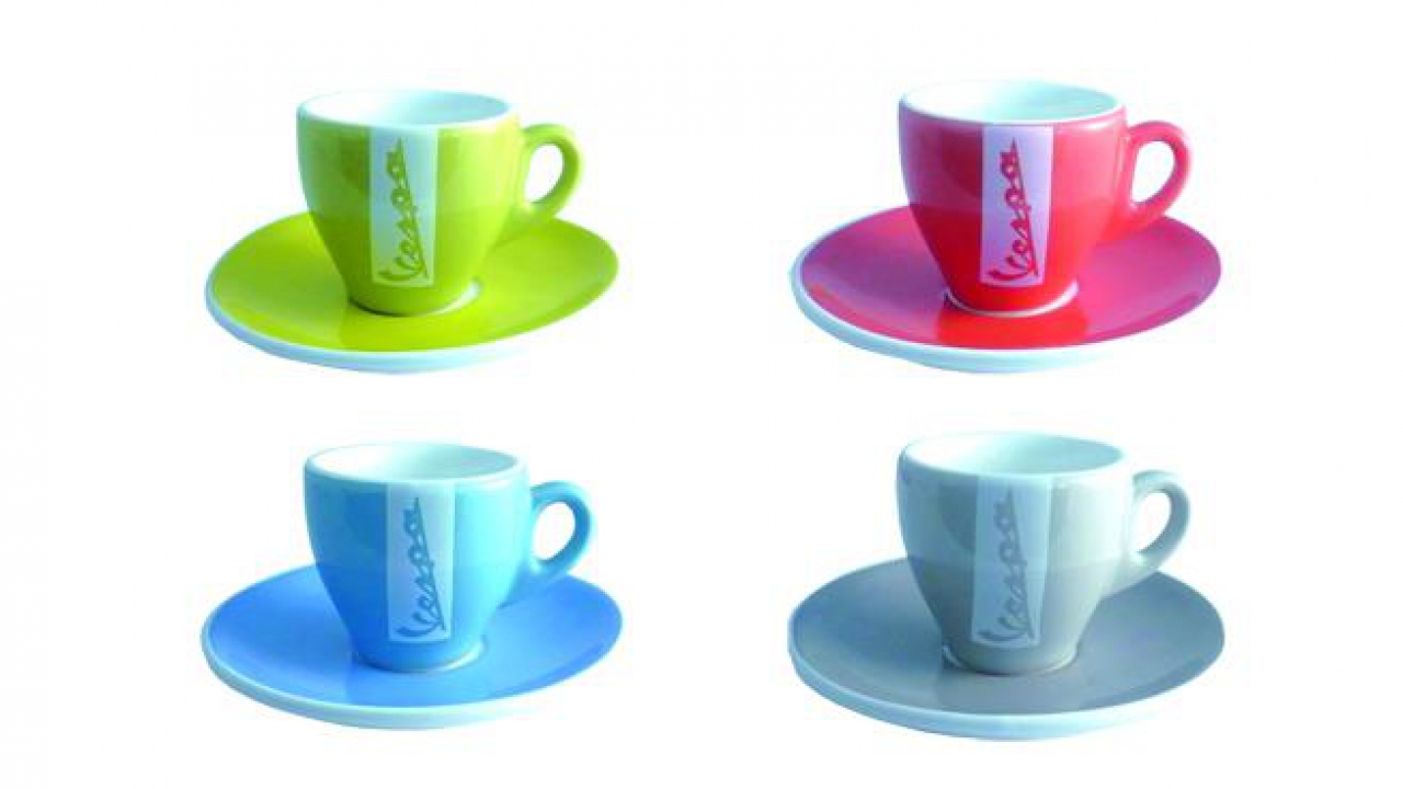 4er Set Espresso Tassen Vespa