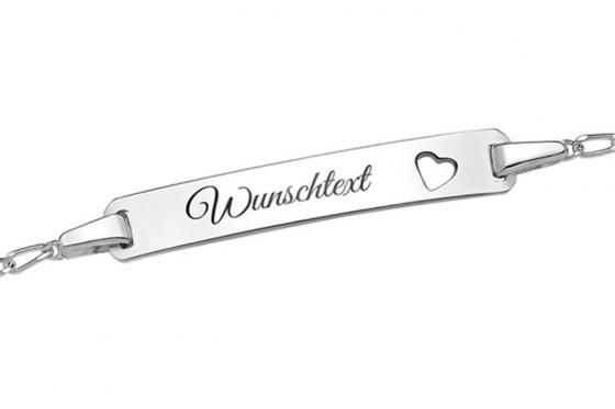 925er Silberarmband Herz - Personalisierbar 1 