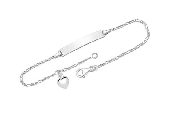 Babyarmband Herz - mit Gravur - 925er Silber  