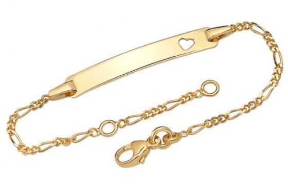 Gourmette en or 375 millième - avec gravure   