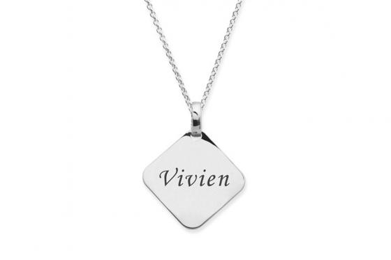 925er Silberkette Fische - mit Gravur 1 