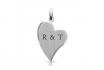 Pendentif coeur gravé - En argent 925 