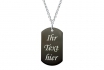 Dog-Tag acier noir - Gravure Diamant 