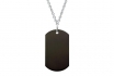 Dog-Tag acier noir - Gravure Diamant 1