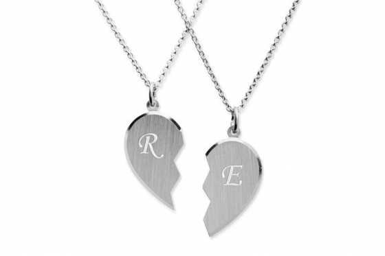 925er Paarkette Herz - Personalisierbar  