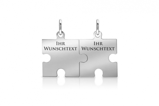 Pendentifs puzzle - Pour couple, personnalisés 1 