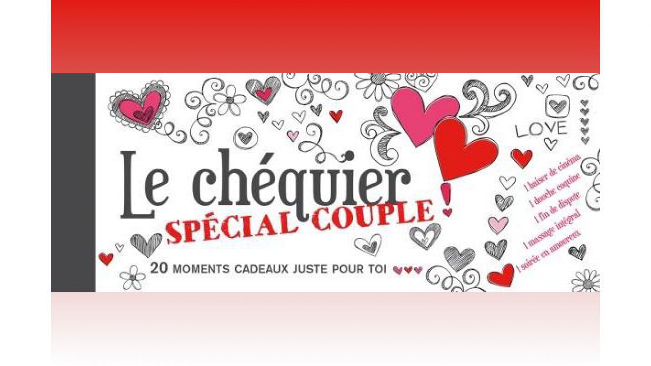 Chéquier pour couple, romantique et coquin