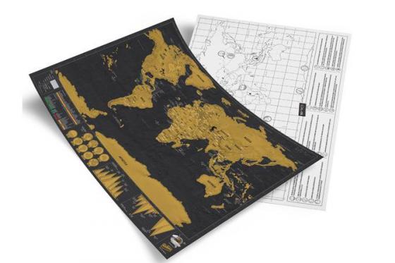 Weltkarte zum Rubbeln - Travel Map Deluxe 1 