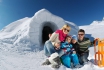 Iglu Übernachtung Family - für 2 Erwachsene und 2 Kinder inkl. Fondue & Schneeschuhtour 