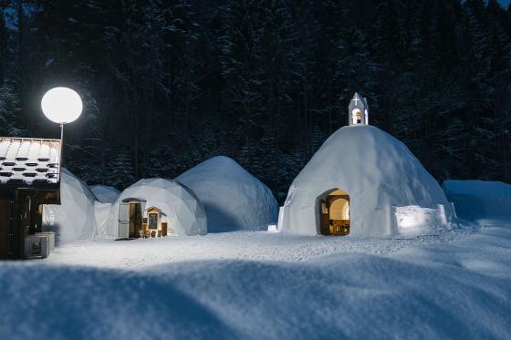Fondue dans un igloo - pour 2 personnes, à Leysin (VD)   Fondue dans un igloo - pour 2 personnes, à Leysin (VD)