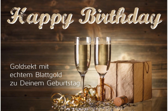 Happy Birthday - Goldsekt 7.5dl 1 