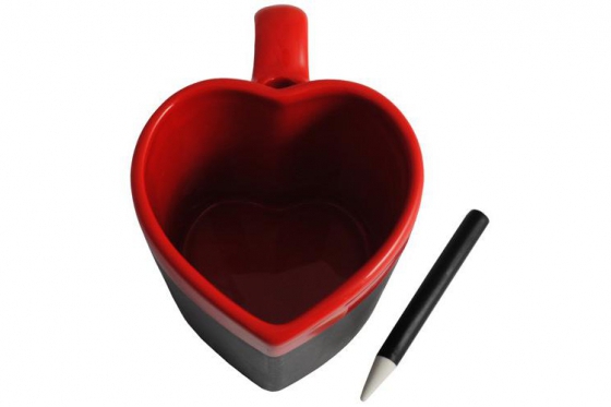 Tasse à message - en forme de cœur 1 