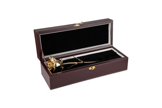 Rose en or (28 cm) - Avec coffret en cuir 1 