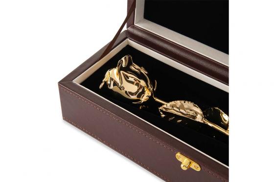 Rose en or (28 cm) - Avec coffret en cuir 5 