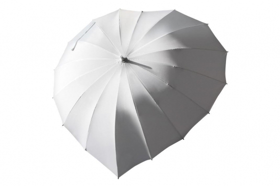 Parapluie coeur blanc - Personnalisable  