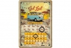 VW Bulli Let's get Lost - Kleine Blech Postkarte 