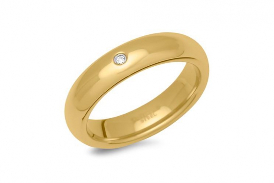 Edelstahlring Sasha Zirkonia - mit Gravur  