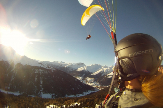 Davos Gleitschirmfliegen - für 2 Personen inkl. Fondue-Plausch  6 