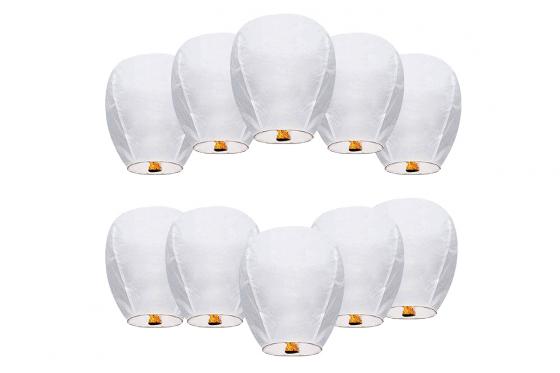 Lanterne Volanti - Lotto da 10, bianco 5 