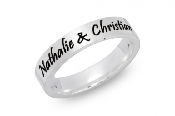 925er Silberring Maud -  mit Gravur 2 