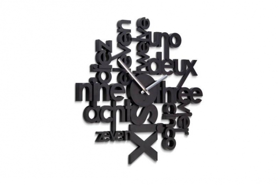 Horloge murale - Chiffres littéraux  