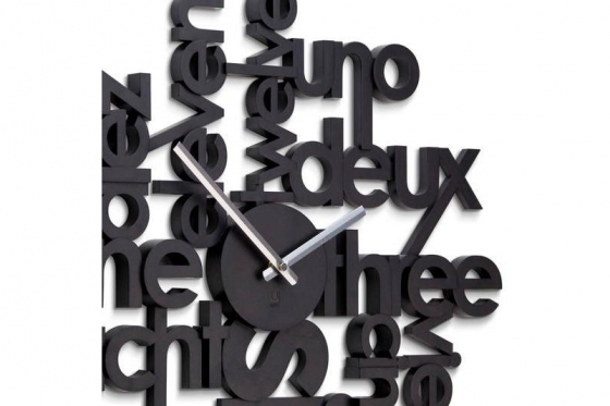 Horloge murale - Chiffres littéraux 1 