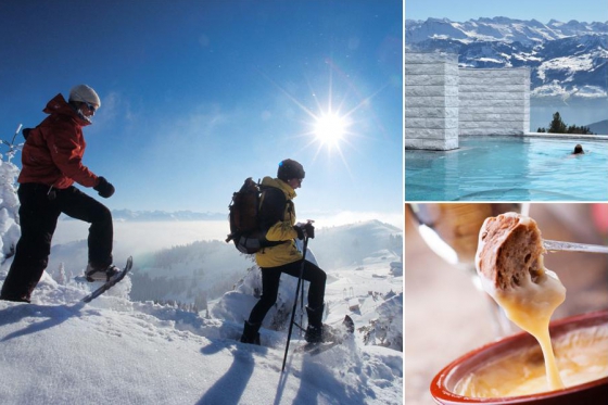 Wunderbarer Tag auf der Rigi - inkl. Schneeschuh-Tour, Fondue & Spa  