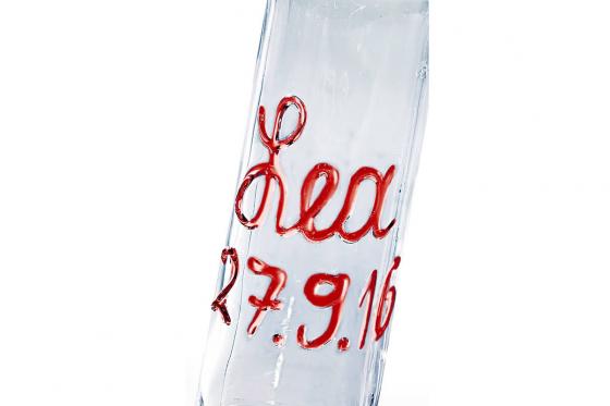 Babyflasche Glas - rot, personalisierbar 1 