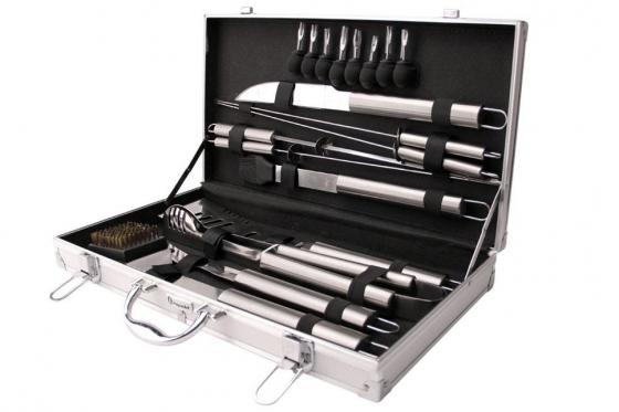 Master Grillkoffer - 18-teilig - aus Edelstahl  