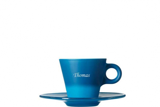 Tasse à expresso bleue - Personnalisable 1 