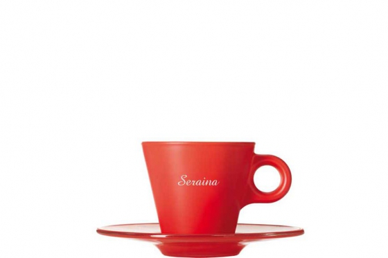 Tasse à expresso rouge - Personnalisable  