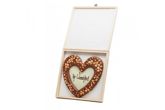 Haselnuss Herz - personalisierbar 1 