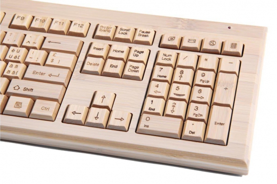 Bambus Tastatur - mit Funkmaus Bambuu 2 