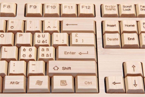 Bambus Tastatur - mit Funkmaus Bambuu 4 