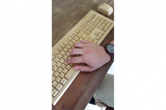 Bambus Tastatur - mit Funkmaus Bambuu 5 