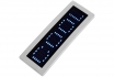 Boucle de ceinture LED - Écriture en chrome bleu 3