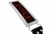 Boucle de ceinture LED - Écriture en chrome rouge 3