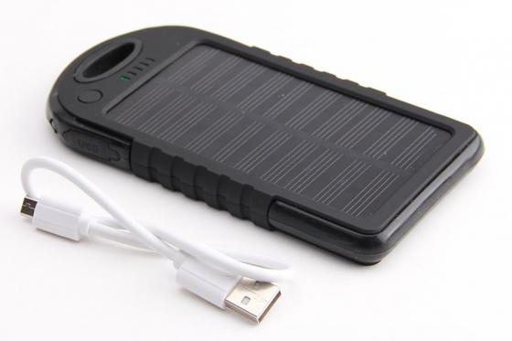 Chargeur solaire noir - Pour Smartphone et accessoires USB 2 