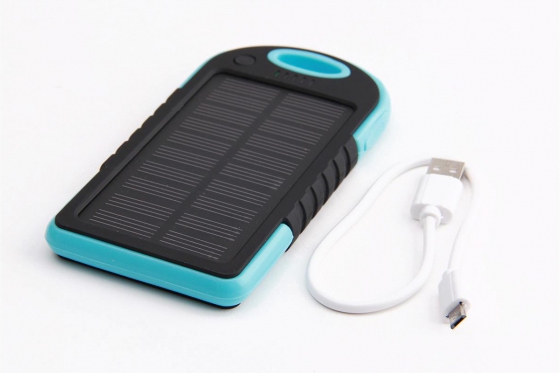 Chargeur solaire bleu - Pour Smartphone et accessoires USB 1 