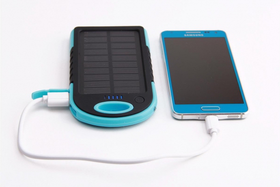 Chargeur solaire bleu - Pour Smartphone et accessoires USB 2 
