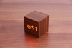 Réveil LED en bois Tiny - The Tiny brun 