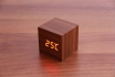 Wooden LED Wecker - The Tiny braun 1